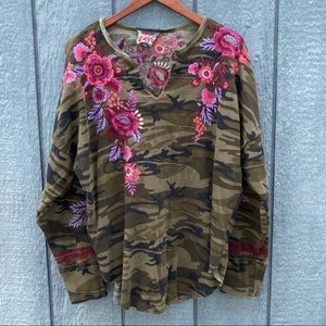 Johnny Was Britton V-Neck Top 2XL